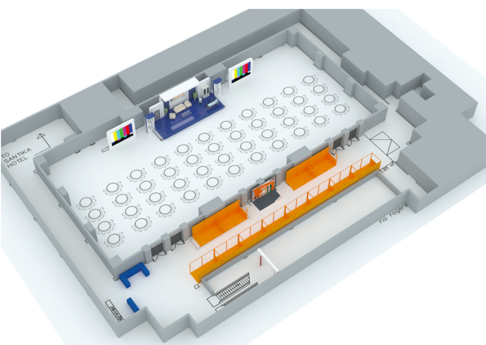 Booth Sponsor dan Layout Ruang Conference